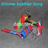 Nouveau silicone marteau 6 trous silicone percolateur barboteur pipe à eau matrice pipes à tabac pipe bong bongs pommeau de douche perc deux fonctions