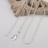 Retail 10st 925 Silver Smooth Snake Chains Halsband 1mm Snake Chain Mixed Size 16 18 20 22 24 tum Hot Sale