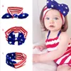 아기 스타 스트라이프 국기 bowknot headbands 3 디자인 여자 사랑스러운 귀여운 아메리칸 플래그 헤어 밴드 헤드 랩 어린이 탄성 액세서리