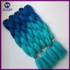 Synthetic Braiding hair Folded 24inch 100g Ombre two tone color Jumbo braid hair extensions more colors