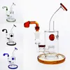 Green Glass bongs 20cm Tall Hookahs Two Function Water Pipes Headshower Percs New Arrival Bubblers