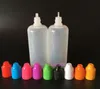 Flaconi contagocce in plastica da 100 ml, a prova di bambino, con punta lunga e sottile, sicuri per succhi liquidi