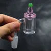 Quartz Trog Quartz Banger Nail Met Kleur Carb Cap Vrouwelijke Mannelijke 10mm 14mm 18mm Gezamenlijke voor Glas booreilanden Glazen Waterpijpen