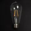 LED-Edison-Glühbirnen, superhell, dimmbar, E27, ST64, Edison-Stil, Vintage-Retro-COB-LED-Glühlampe, warmweiß, 85–265 V, Retro-LED-Glühlampe