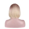 woodfestival Short Straight Bob Wig Cosplay Harajuku Women Wigs Ombre耐熱性合成髪ウィッグ3色35cm525779