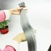 8a grade 7 pièces 16 clips gris couleur droite brésilienne cheveux humains clip dans les extensions de cheveux 120 grammes gratuit