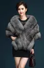 Long Rleeves Wedding Bolero Kurtka owinięcia Cape Shawls Faux Fur Cape w Stock9603822