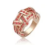 Weave Crystal Ring For Women Fashion Hot New Lady Jewelry Korean Style Wholesale Mix Colors Gift Party