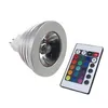 MR16 RGB LED Spotlight 12V Colors changing 3W LED Bulb Lamp with 24 Key IR Remote Control Free Shipping
