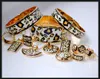 Pendientes de aro de la serie Leopard Pendientes de esmalte chapados en oro de 18 quilates para mujer Joyería de diseño de alta calidad