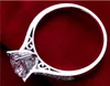 Vecalon Mode Design Ring Bröllop Band Ring för Kvinnor 1CT CZ Diamantring 925 Sterling Silver Kvinna Engagemang Finger Ring