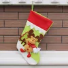 Chaussettes De Noël Chaussettes Cadeau De Noël Sac De Bande Dessinée Père Noël Bonhomme De Neige Elk Pendentif Fête De Noël Décoration Ornements Cadeaux WX9-742