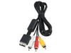100pcs/lot 6 feet 1.8M Audio Video AV Cable to RCA For PlayStation For PS2 PS3