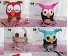 Winter Hot Sales Baby Hand Breiming Owls Hoed Gebreide Hoed Kinderkappen 11 Kleur Haakhoeden Voor Kinderen Jongen en Meisje Hoed Gratis verzending