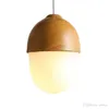 LED moderne suspendu lampe nordique noix de noix pendentif éclairs de verre clair