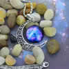 2016 Moda Czas Sky Moon Diamond Style Naszyjnik Uroczy Crescent Cabochon Wisiorek