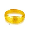 Online till salu Mode Kvinnors 24k Guldplatta Ring 10 stycken Massad stil, Dragon Sektion Hollow Gul Guldpläterade Ringar DFMKr1