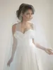 Veli da sposa cattedrale di treno azzurro 118quot 27quot Veli da sposa corti fard con pettine Lunghezza personalizzata Colore Accessori da sposa7140468