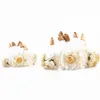 Ins-Baby Beach Headbands Feather Floral Girls Hair Accessoarer 3D Flower Parent-Child Hair Band Fashion Princess Headband C2302