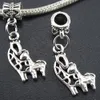 100pcs Tibetan Silver Deer Charms Perles de pendaison de pendaison Fit Bracelet européen 30 mm