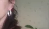 925 스털링 실버 귀 후프 귀걸이 패션 선물 35mm의 과장 큰 귀 반지를 도금 10쌍 / 많은 보석 고품질