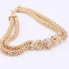 Luxury Jewelry Set For Women Wedding Fashion Leopard Created Crystal Gold Plated Necklace Earrings Bracelet Rings Accessories