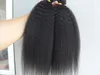 brazilian kinky straight hair weft hair extensions unprocessed curly natural black color human extensions can be dyed2059351