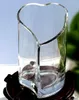 Hjärttransparent glas vas modedesign hjärtstil diy design dekor glas kruka skrivbord dekoration hem dekoration vas