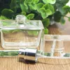 100PCS 30ml High Quality Square Glass Perfume Bottle Clear Glass Spray Bottle Empty Fragrance Packaging Bottle Refillable