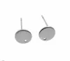 Los 30Set 10 mm chirurgischer Edelstahl -Stahlrunde Ohrringe finden Vorräte Stopper Silber DIY -Schmuck finden Komponenten