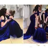 Velvet Ball Gown Girls Pageant Dress Backless Halter Unique Girls Birthday Prom Dress Children Formal Wear Floor Length Kids Gowns