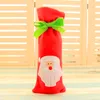 Рождественские украшения Bowknot Wine Bottle Cover Cartoon Santa Raindeer Christams Tree Bottle Butle Bag Sack для домашнего декора