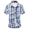 Camicia a quadri da uomo all'ingrosso 2016 Camicie da spiaggia a maniche corte di vendita calda estiva tipica Camicie vintage traspirante a 3 colori Camicia taglia asiatica MCS523