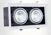 4 sztuk / partia Podwójna LED Grille Light 2 * 15W LED Sufit W DÓŁ WIELK / PURE / COLN WHITE 30W AR80 COB Light Dwie lata Gwarancja AC85-265V