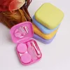 Pocket Mini Contact Lens Case Travel Kit Easy Carry Mirror Container Holder