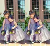 Beauty Flower Girl Dresses Lovely Tulle Handmade Crew Sleeveless Flower Girls' Dresses Kids Clothing Tulle Formal Girl Pageant Dresses