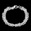 Bracelet chaîne plaqué argent sterling 925 de haute qualité, bijoux à la mode pour hommes, livraison gratuite, prix d'usine