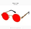 Круглые солнцезащитные очки в стиле стимпанк мужчины Женские металлические фрамки модные очки дизайнер бренд ретро винтажные солнцезащитные очки UV400 Goggles Oculos de311h