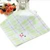 Baby Newborn Cartoon Print Cotton Towels Soft Comfortable Infant Double-layer Kerchief Square Towel with Hooks