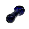 喫煙用の新しい4インチの青いガラススプーンパイプ - ユニークなデザインのハンドパイプ