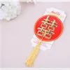 Livraison gratuite Fashion Laser Cut Double Happiness ouvre-bouteille pour Faveur de soirée de mariage chinois faveurs et cadeaux pour les invités