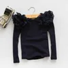 baby Girls 2 to 6 years long sleeve spring & fall Tees, children cotton Tops, kids boutique autumn t-shirts, R1ES12TS-78