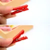 Mini Spring Clips Wasknijpers Mooi ontwerp 35mm Kleurrijke houten ambachtelijke pinnen voor het opknoping van kleding Papier Foto Message Cards