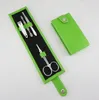 New 4pcs/Set Stainless Nipper embroidered Cutter Nail Clipper Pedicure Manicure Set Kit Case Tool,Nail Tools 2920