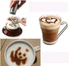 16pcs/conjunto café Latte Arte Estêncil de estêncil Diy Decorating Cappuccino espuma de espuma de espuma Spray Print Print Ferramentas de beleza de saúde de café