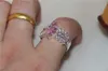 Victoria Wieck Marquise Cut Jewellery Pink Sapphire Symulowane Diament Cubic Cyrkonia 925 Sterling Silver Engagement Wedding Pierścionki SZ 5-10