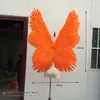 Traje de plumas de ángel naranja gana Apertura show Pasarela muestra accesorios aptos para adultos / niños 100 * 85 cm Envío libre del ccsme