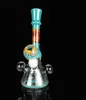 dab rig dab water pipe oil rig glass bong heady 7.4'' wig wag rig dabber colored beaker bong burner Pipes Small Glass Water Pipe