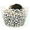 Free shipping 120PCS Laser Cut Pearl Paper Lace Cupcake Wrapper Wedding Party Shower Cupcake Package Supplies