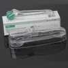 192 aghi Derma Roller Micro Dermaroller Microneedle Roller Maniglia trasparente e testa a rullo verde per il trattamento antietà della perdita dei capelli